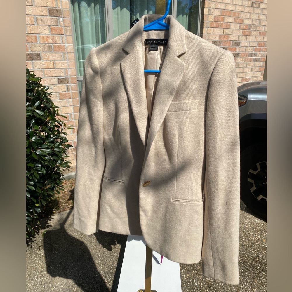 Size 2 Ralph Lauren wool, angora, and cashmere blazer.